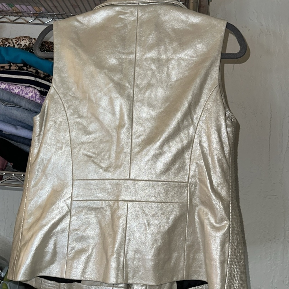 Karl Lagerfeld Leather Vest‎ Sz. M - Picture 2 of 11